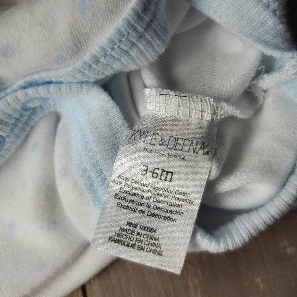 Kyle and Deena New York Baby Boy 3-6m Light Blue Bodysuit Onesie NWOT